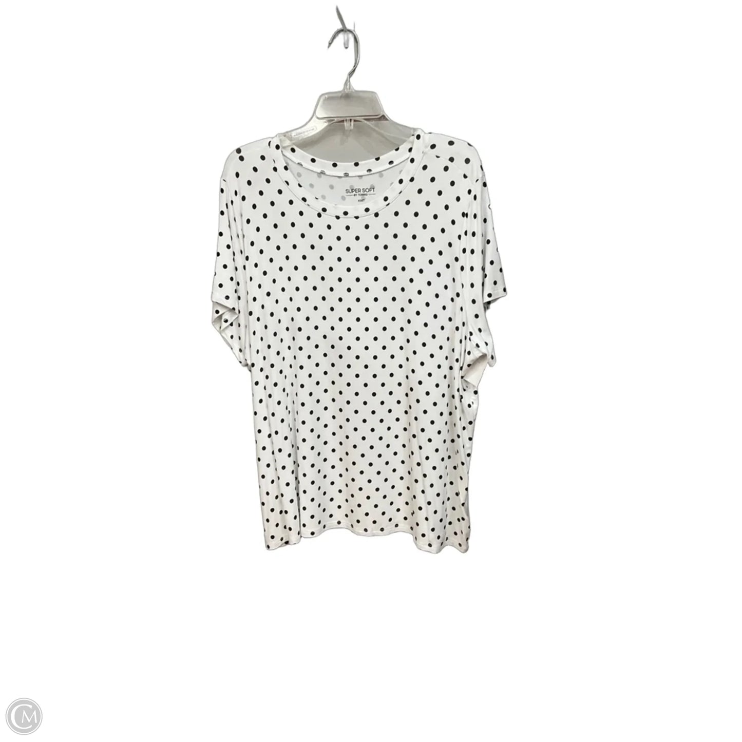Top Short Sleeve Basic By Torrid In Polkadot Pattern, Size: 3x