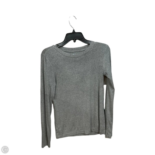 Top Long Sleeve Basic By Loft In Grey, Size: M