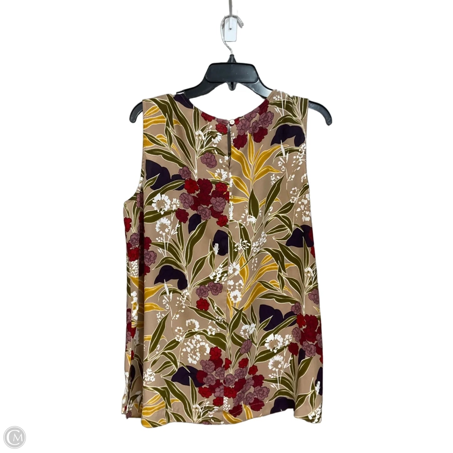 Top Sleeveless By Loft In Floral Print, Size: L
