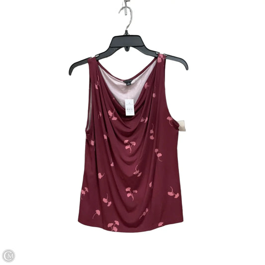 Top Sleeveless By Ann Taylor In Maroon, Size: Xl