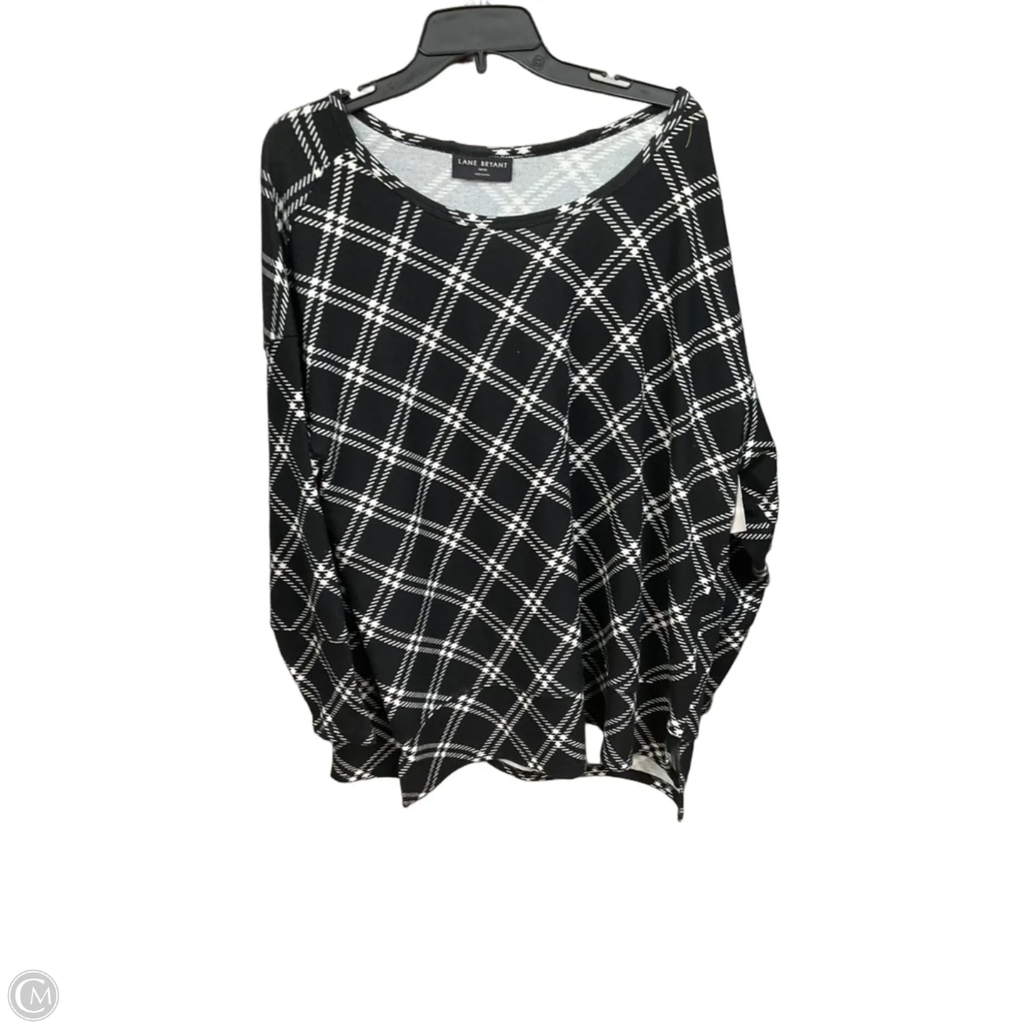 Top Long Sleeve By Lane Bryant In Black & White, Size: 2x