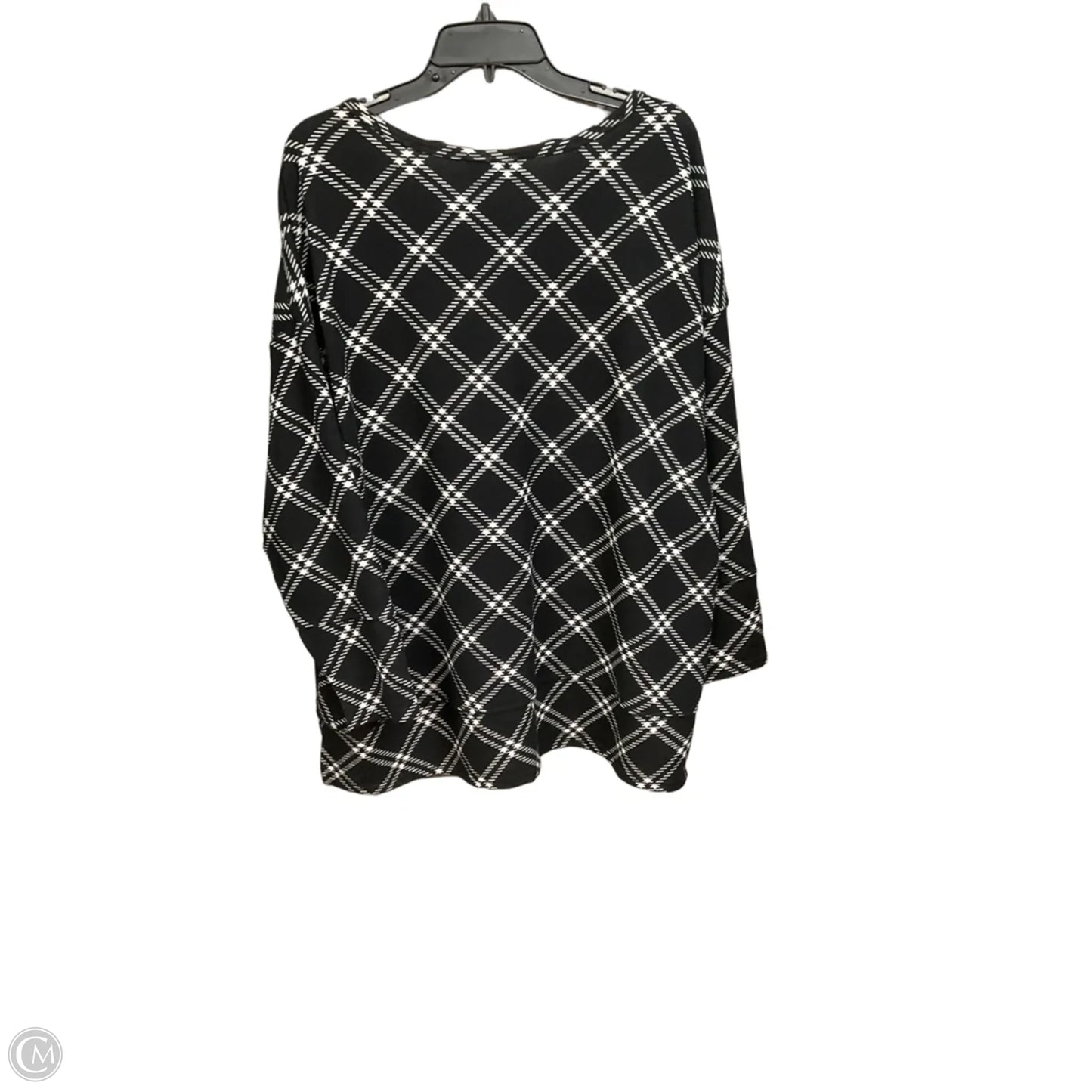 Top Long Sleeve By Lane Bryant In Black & White, Size: 2x