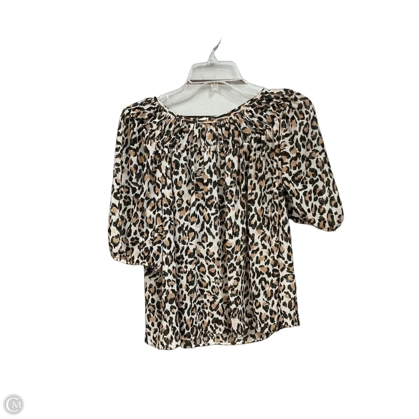 Blouse Short Sleeve By Banana Republic In Animal Print, Size: Xs