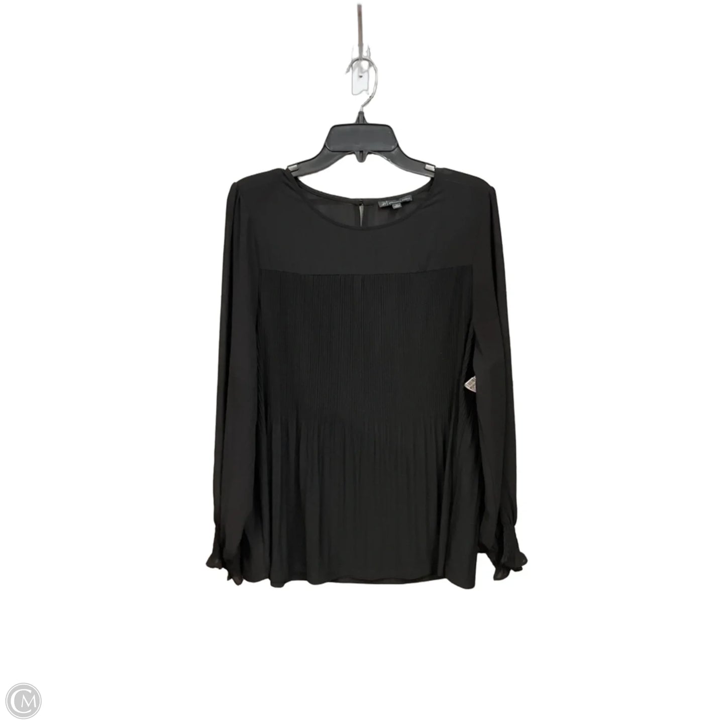 Top Long Sleeve By Adrianna Papell In Black, Size: Xl