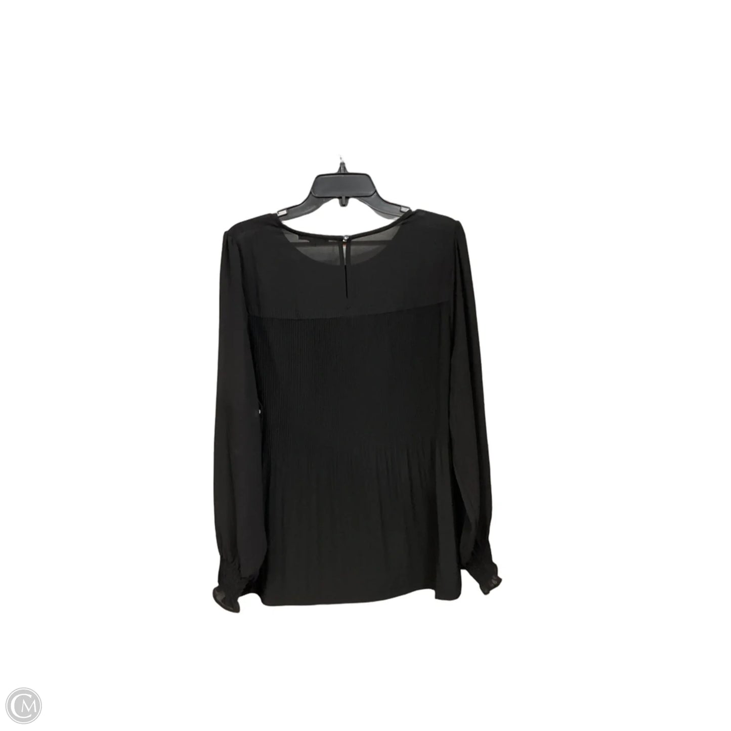 Top Long Sleeve By Adrianna Papell In Black, Size: Xl