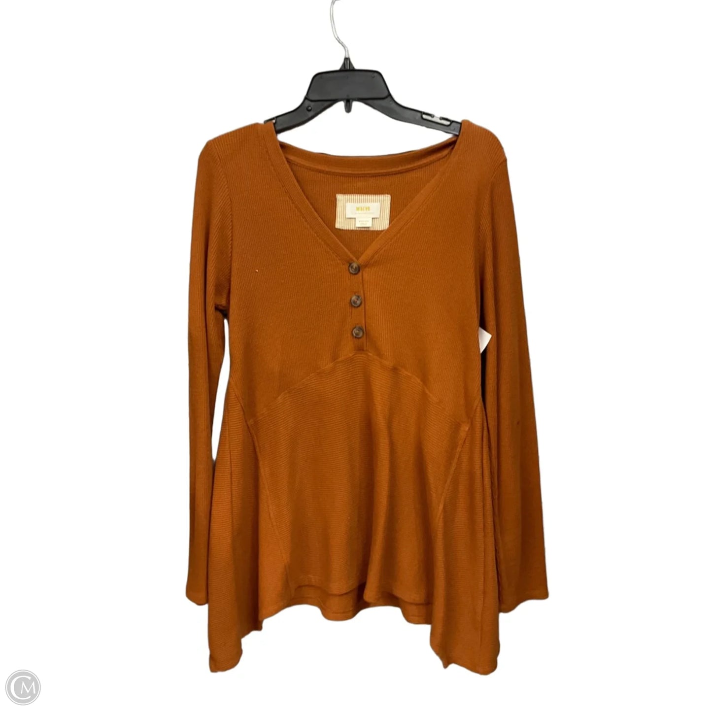 Top Long Sleeve By Maeve In Brown, Size: M