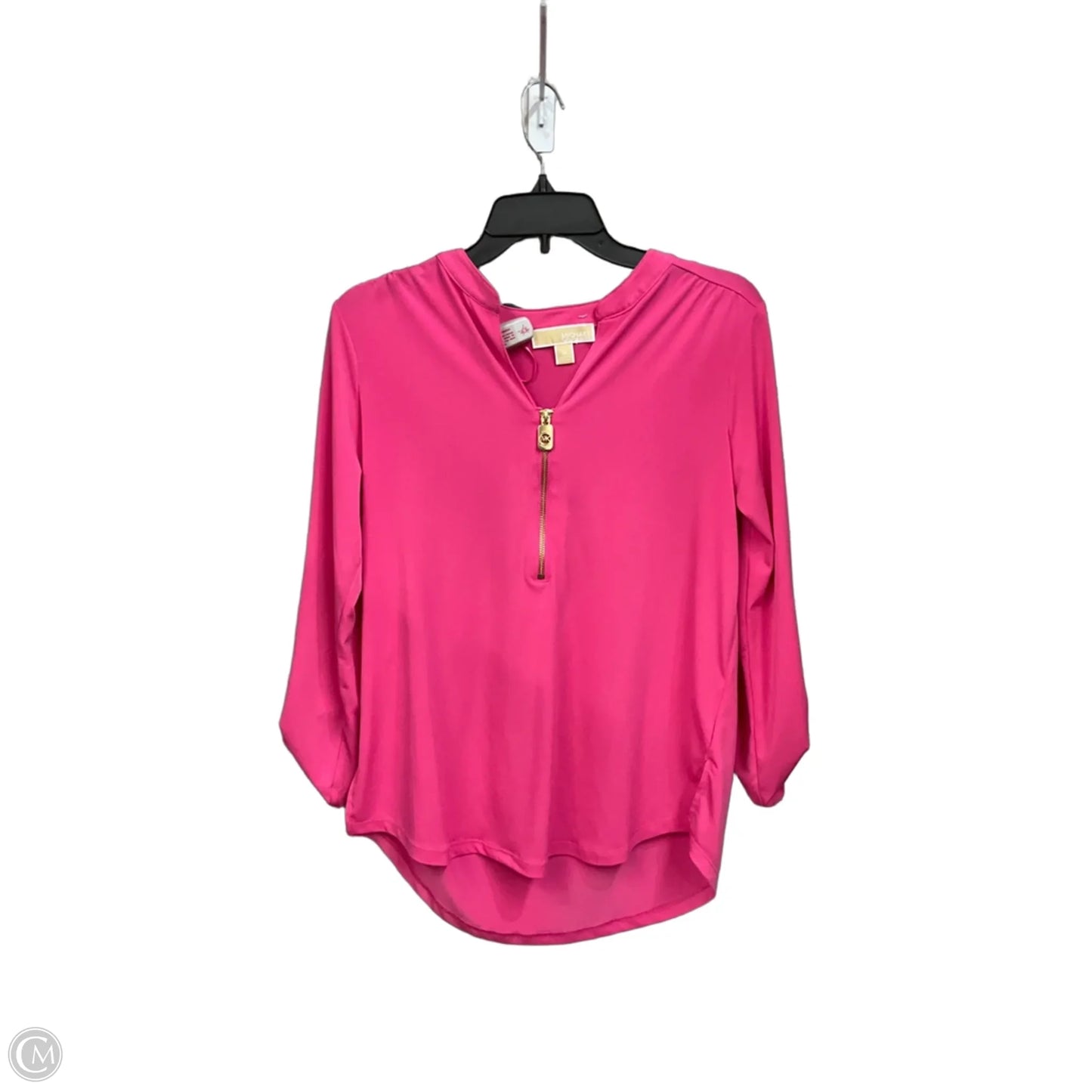 Top 3/4 Sleeve By Michael By Michael Kors In Pink, Size: M