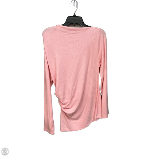 Top Long Sleeve By Loft In Pink, Size: Xl