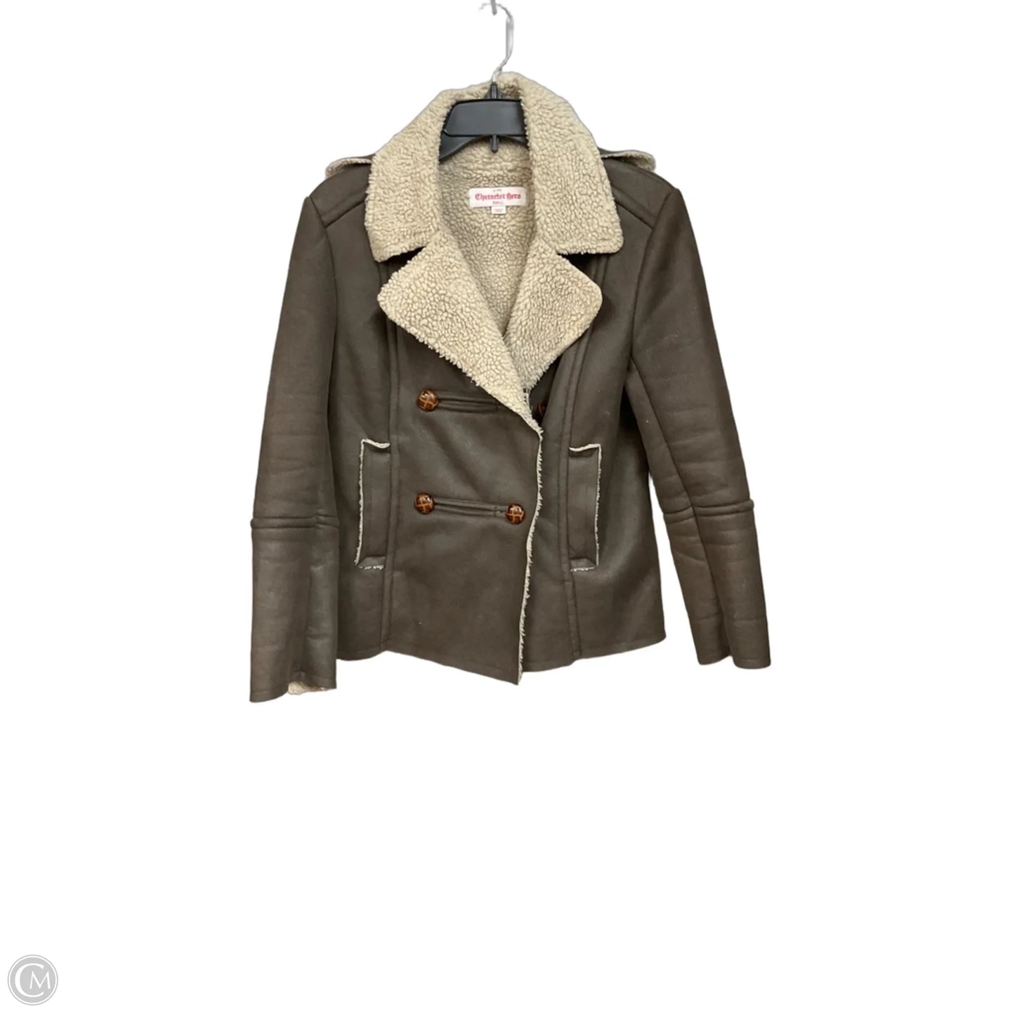 Jacket Faux Fur & Sherpa By Clothes Mentor In Grey, Size: S