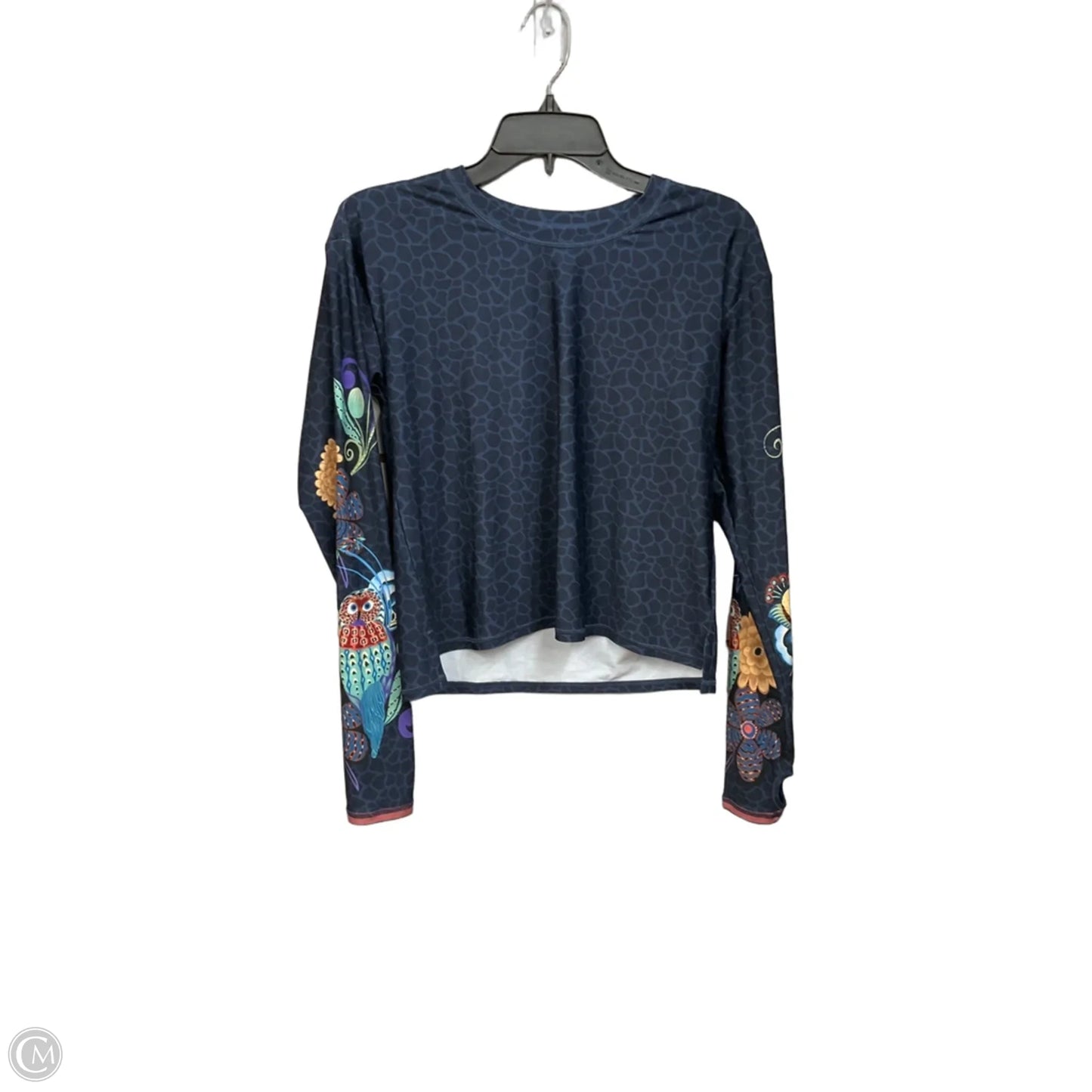 Athletic Top Long Sleeve Crewneck By Johnny Was In Blue, Size: Xs