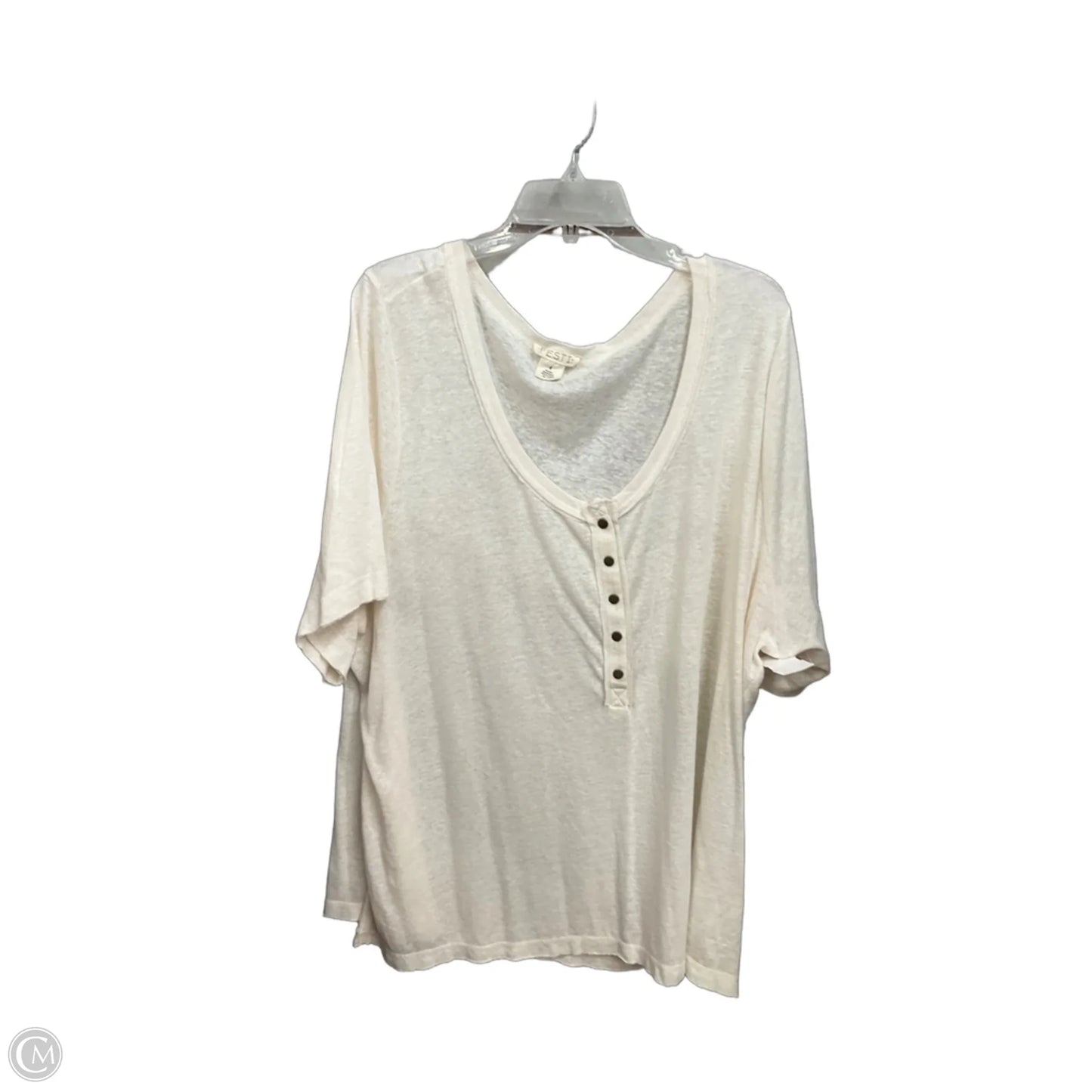 Top Short Sleeve By Festi In Cream, Size: 4x