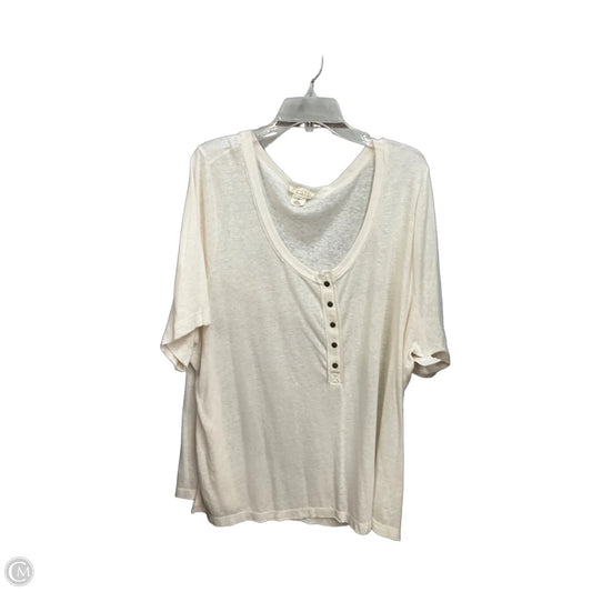 Top Short Sleeve By Festi In Cream, Size: 4x