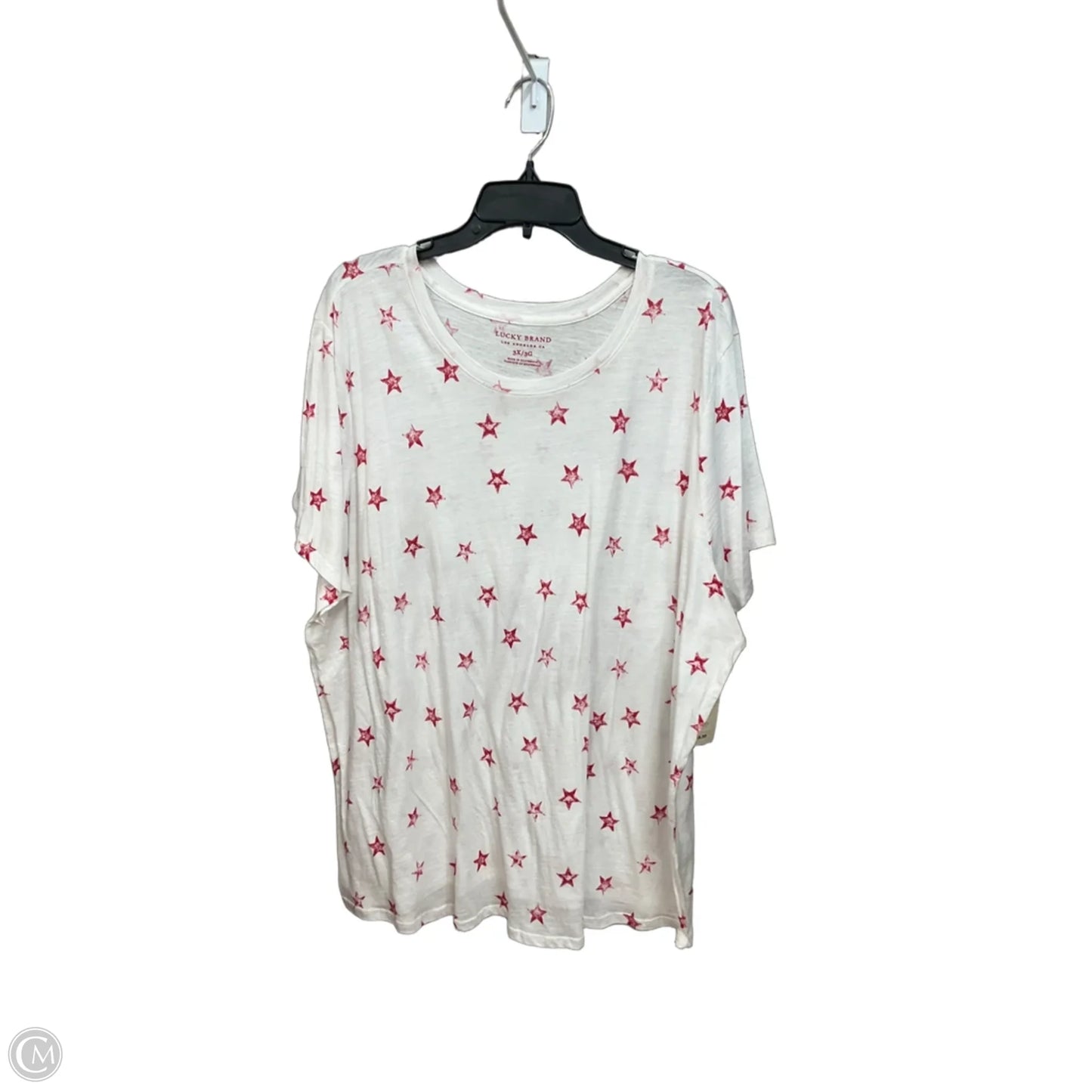 Top Short Sleeve By Lucky Brand In White, Size: 3x