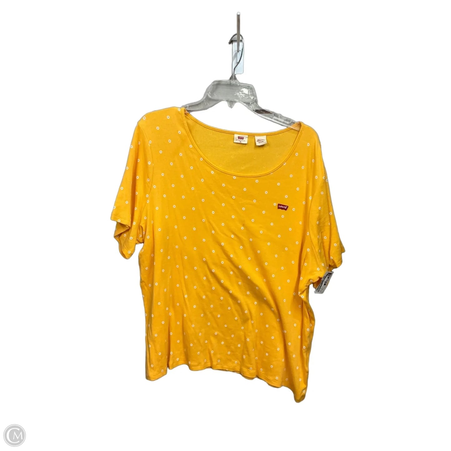 Top Short Sleeve By Levis In Yellow, Size: 4x