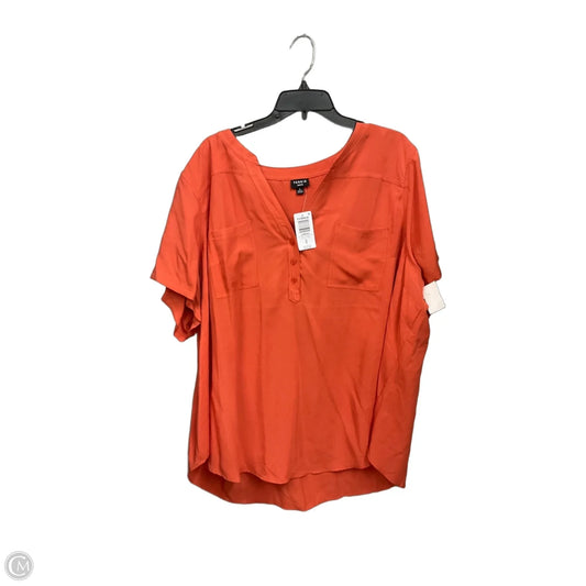 Blouse Short Sleeve By Torrid In Orange, Size: 4x