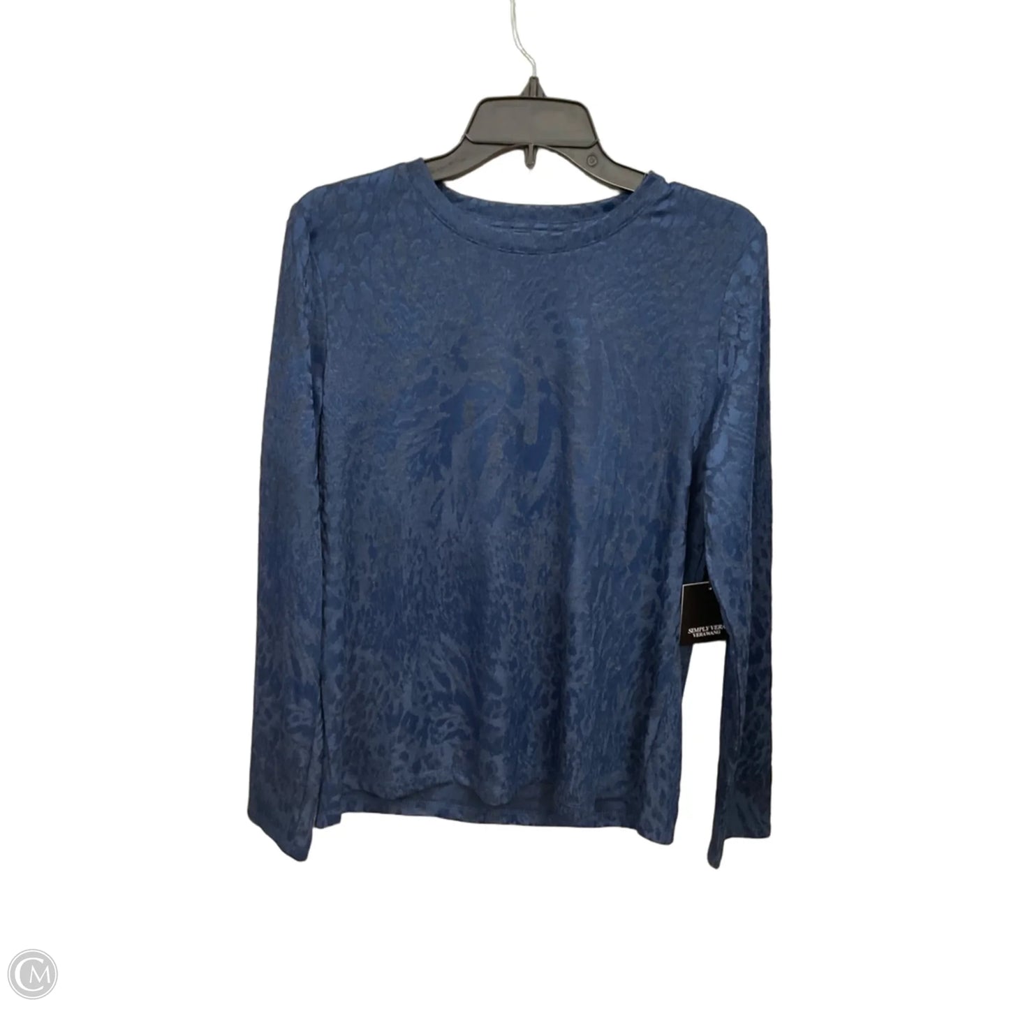 Top Long Sleeve By Simply Vera In Blue, Size: M