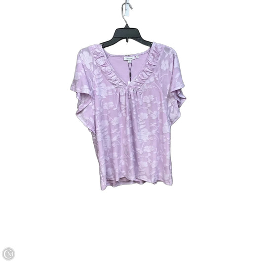 Top Short Sleeve By Chicos In Purple, Size: L