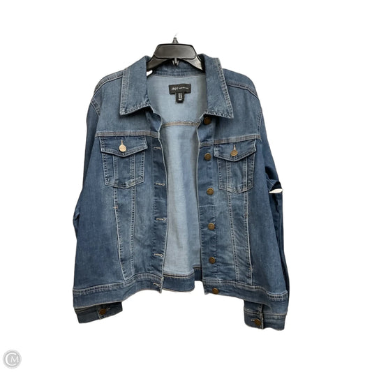 Jacket Denim By Jones New York In Blue Denim, Size: 1x