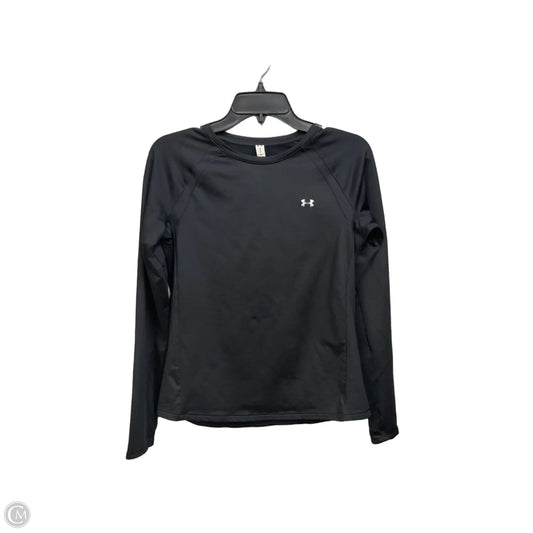 Athletic Top Long Sleeve Crewneck By Under Armour In Black, Size: M