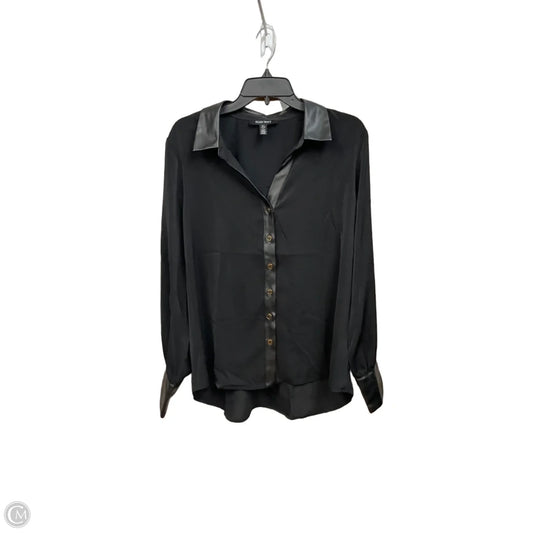 Blouse Long Sleeve By Ellen Tracy In Black, Size: L
