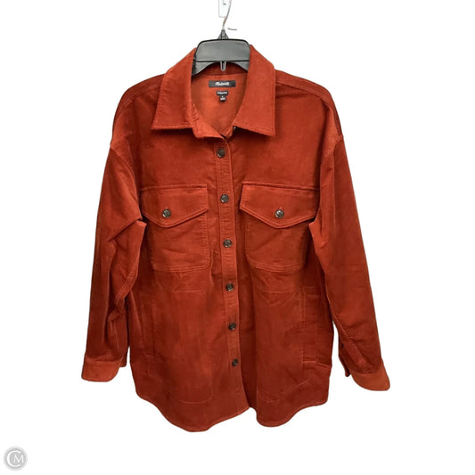 Jacket Shirt By Madewell In Brown, Size: M