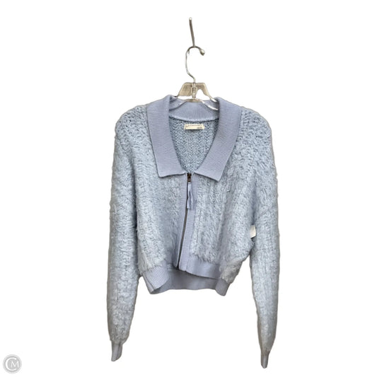 Jacket Faux Fur & Sherpa By Anthropologie In Blue, Size: M