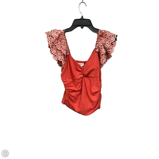 Top Sleeveless By Anthropologie In Orange, Size: M
