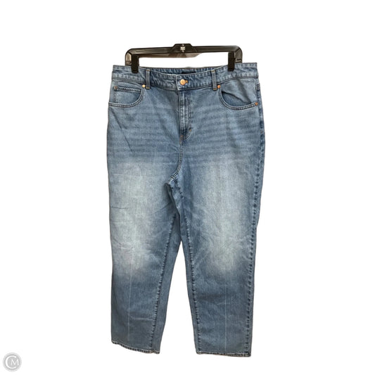Jeans Straight By Talbots In Blue Denim, Size: 16