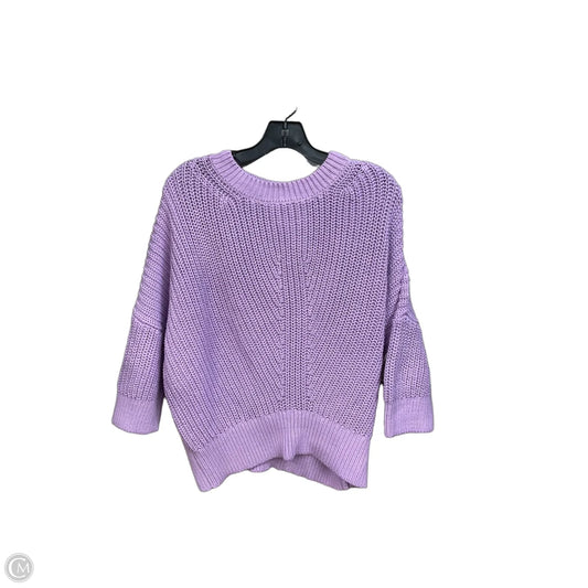 Sweater Short Sleeve By Banana Republic In Purple, Size: Xl
