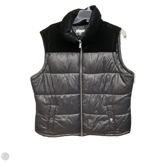 Vest Puffer & Quilted By Calvin Klein In Black, Size: Xl