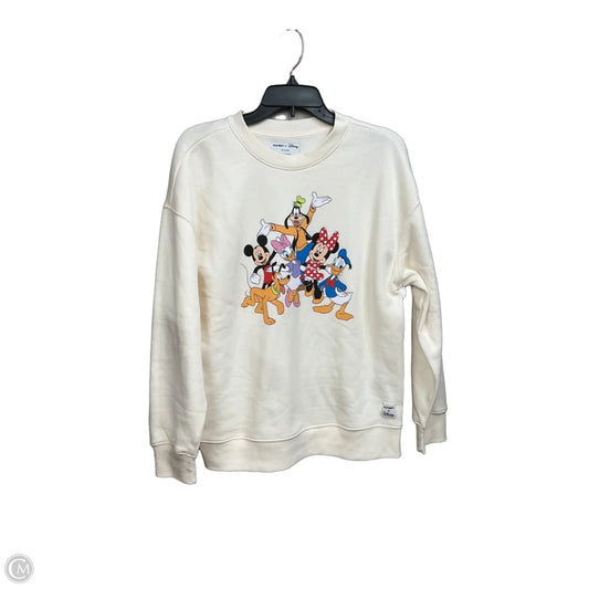 Sweatshirt Crewneck By Old Navy In Cream, Size: Xl