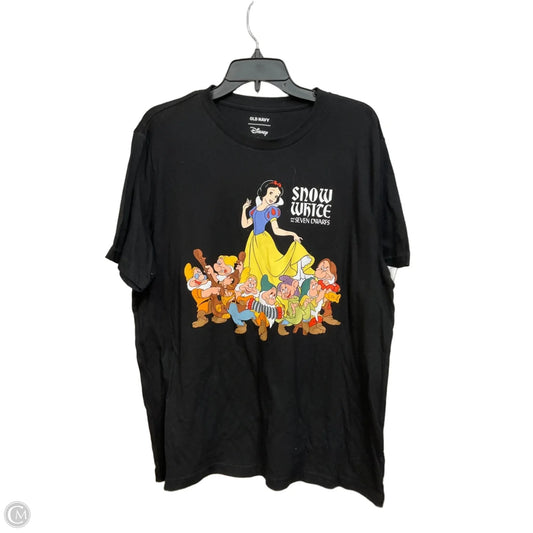 Top Short Sleeve Basic By Disney In Black, Size: L