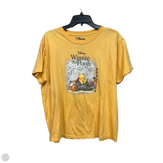 Top Short Sleeve Basic By Disney In Yellow, Size: Xxl