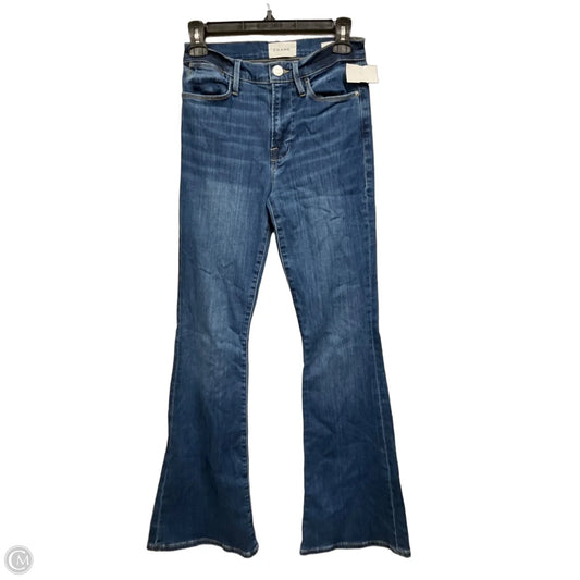 Jeans Skinny By Frame In Blue Denim, Size: 4
