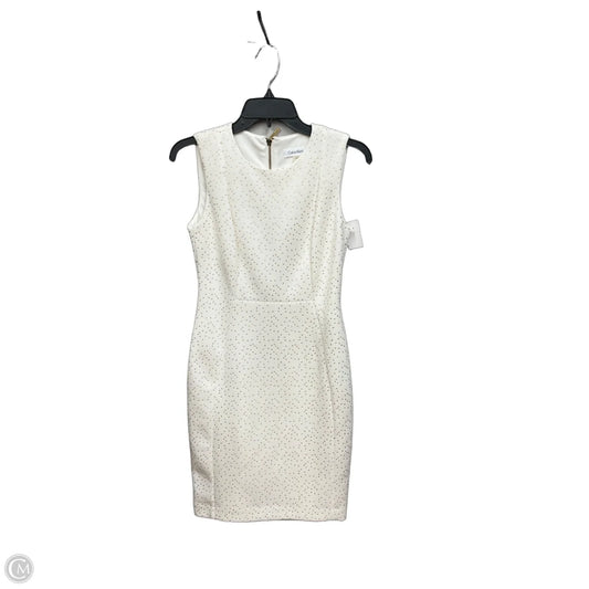 Dress Casual Short By Calvin Klein In Cream, Size: S