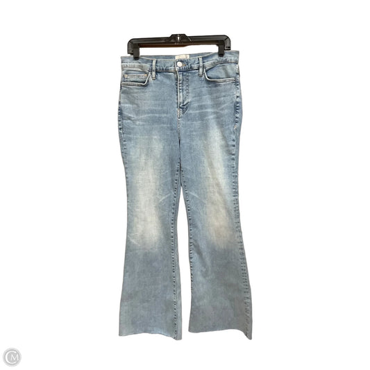 Jeans Straight By Frame In Blue Denim, Size: 10