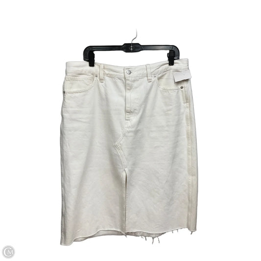 Skirt Maxi By Madewell In White, Size: 12