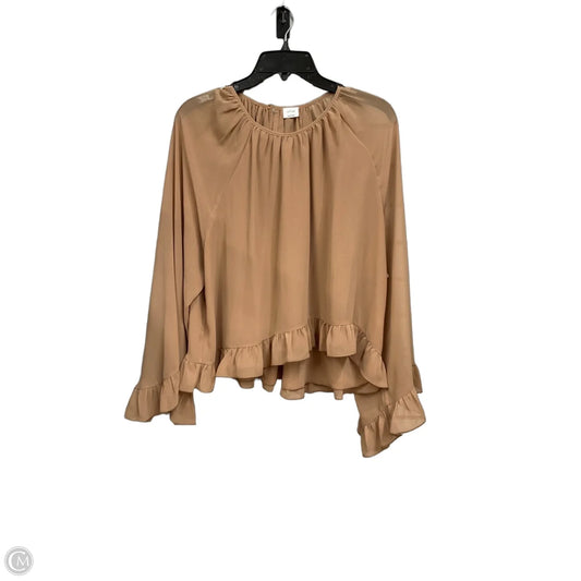 Top Long Sleeve By Wilfred In Tan, Size: L