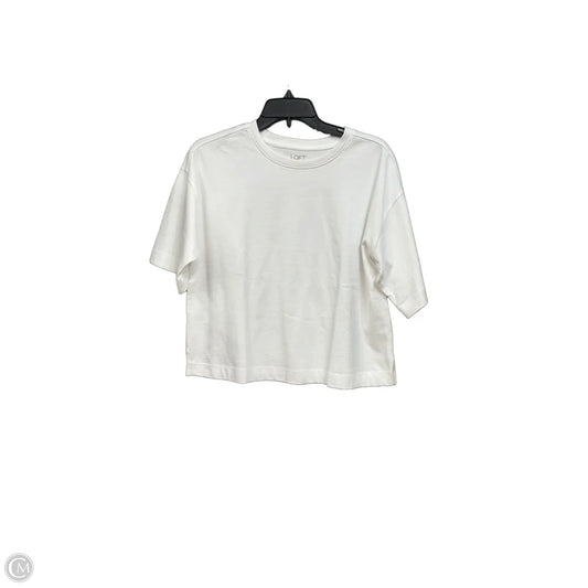 Top Short Sleeve Basic By Loft In White, Size: S