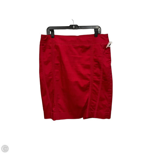 Skirt Midi By White House Black Market In Red, Size: 14