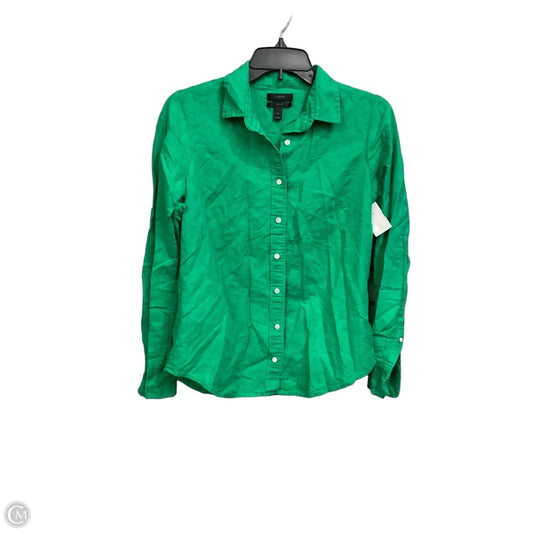 Top Long Sleeve By J. Crew In Green, Size: M