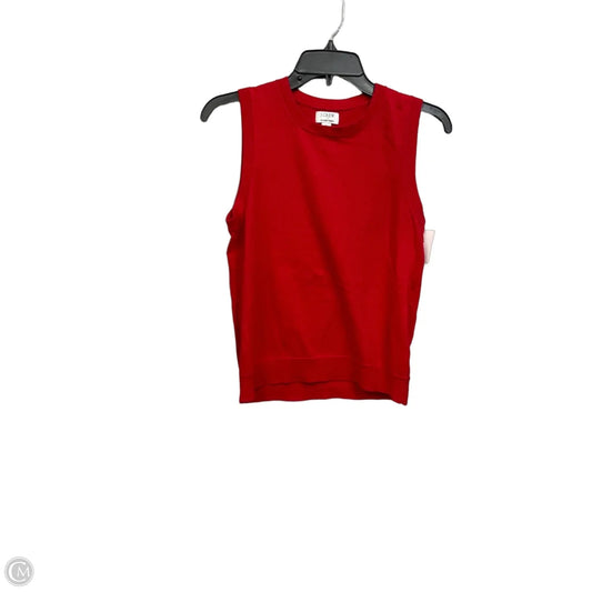 Top Sleeveless By J. Crew In Red, Size: S