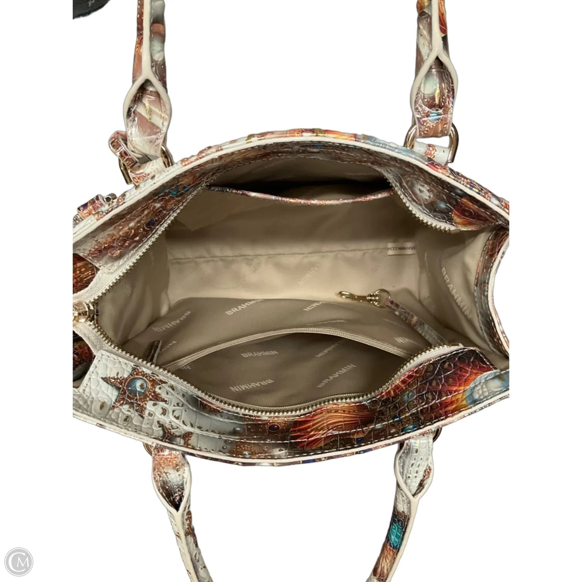 Handbag Designer By Brahmin, Size: Medium