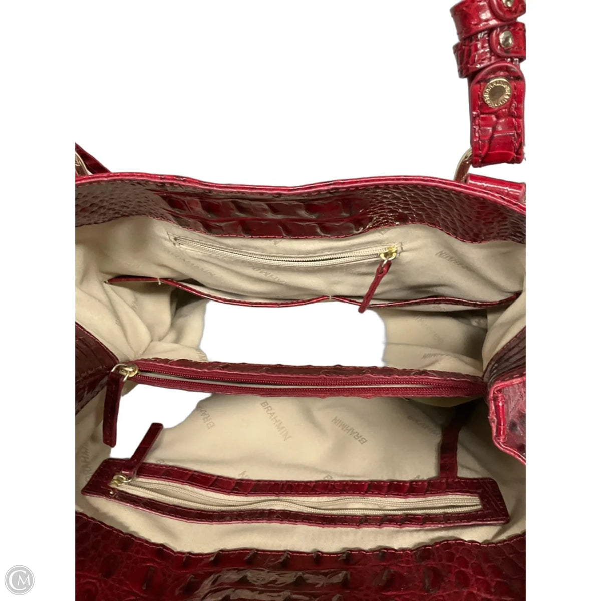 Handbag Designer By Brahmin, Size: Large