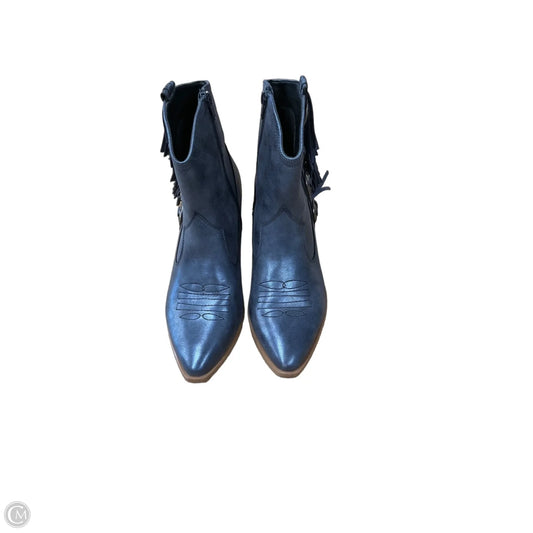 Boots Ankle Heels By Clothes Mentor In Blue, Size: 9