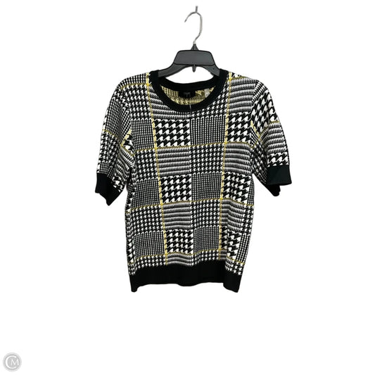 Sweater By Tahari In Checkered Pattern, Size: L