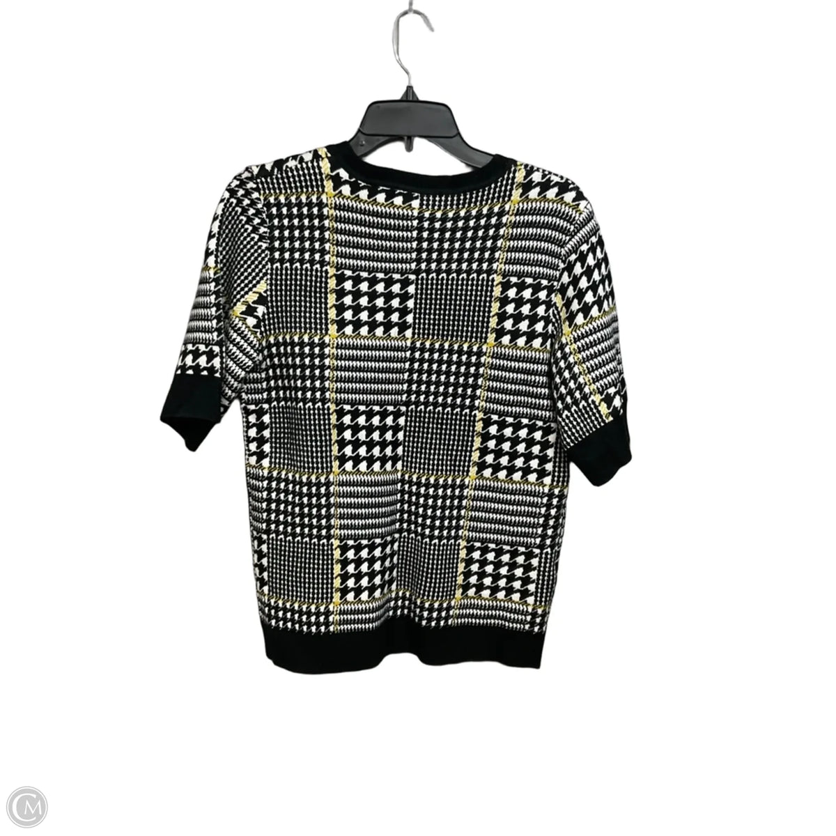 Sweater By Tahari In Checkered Pattern, Size: L
