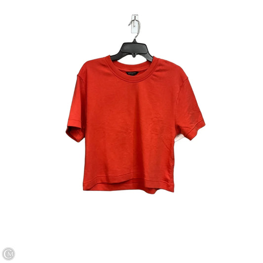 Top Short Sleeve Basic By Banana Republic In Orange, Size: M