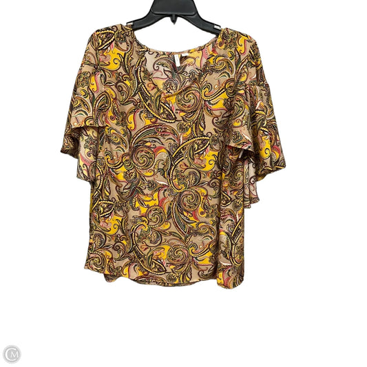 Top Short Sleeve By C Est. 1946 In Yellow, Size: Xl