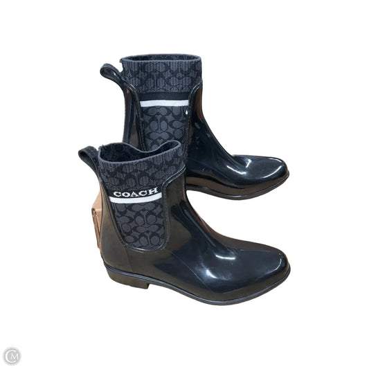 Boots Designer By Coach In Black, Size: 8